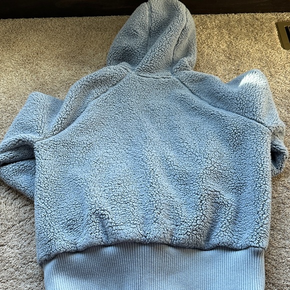 Athleta Cozy Blue Sherpa Hoodie-small - Picture 3 of 3